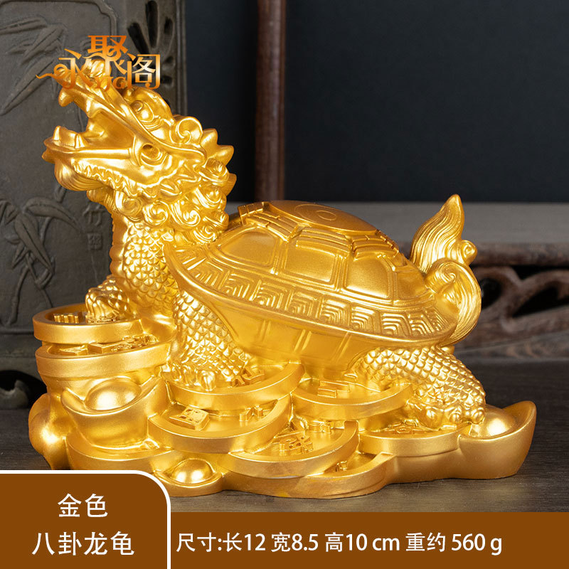 Figura decorativa dragón-tortuga feng shui