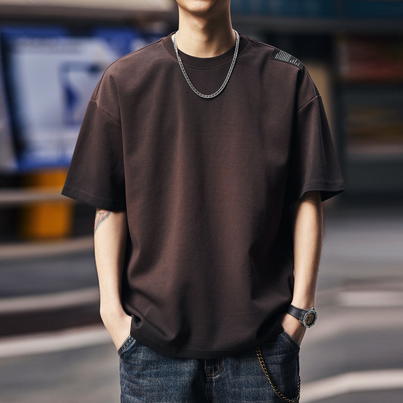 格蓝鹿美式潮牌重磅短袖t恤男2026夏季新款宽松休闲半袖男款体恤