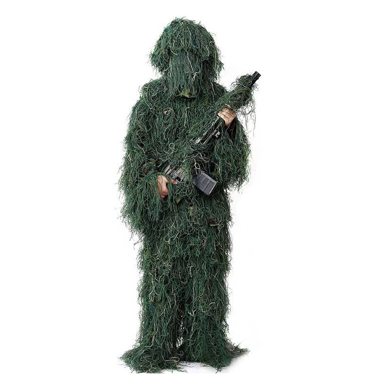 Костюм камуфляжный шерсть-шелк, ghillie-камуфляж, охотничий/для наблюдения за птицами, реалистичный CS-костюм снайпера
