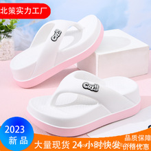 2025夏季新款女士外穿人字拖女休闲增高海边度假沙滩凉拖鞋供直播