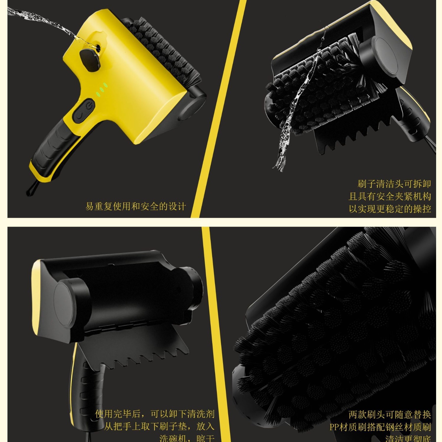 古い客先DB1601電動バーベキューブラシ家庭用キッチンタイルはブラシヘッド無線洗浄ブラシ神に代わることができる