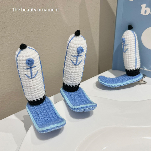 Cute Cartoon SpongeBob SquarePants Krusty Krab Employee Hat Hair Clip for Women, Unique & Creative Top Clip, BB Clip, Headwear, Hairpin