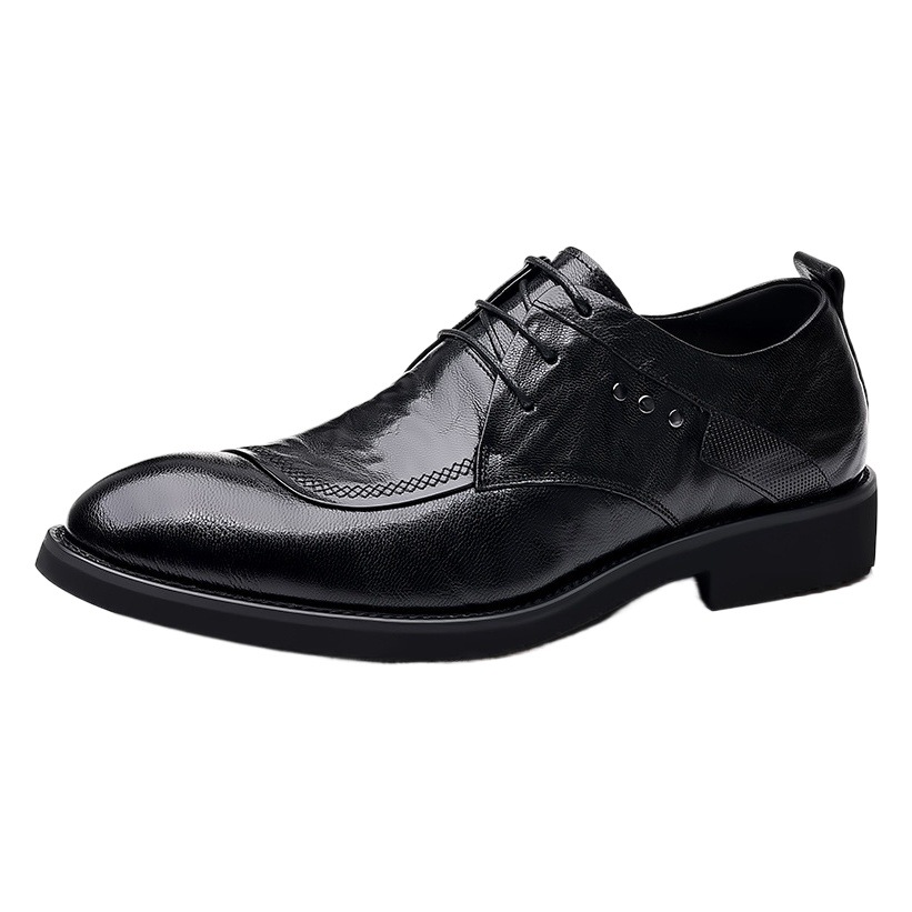 Zapatos de cuero zapatos casuales formales de negocios de los hombres transmisión en vivo transfronteriza estilo coreano Británico de fondo suave transpirable joven novio zapatos de boda