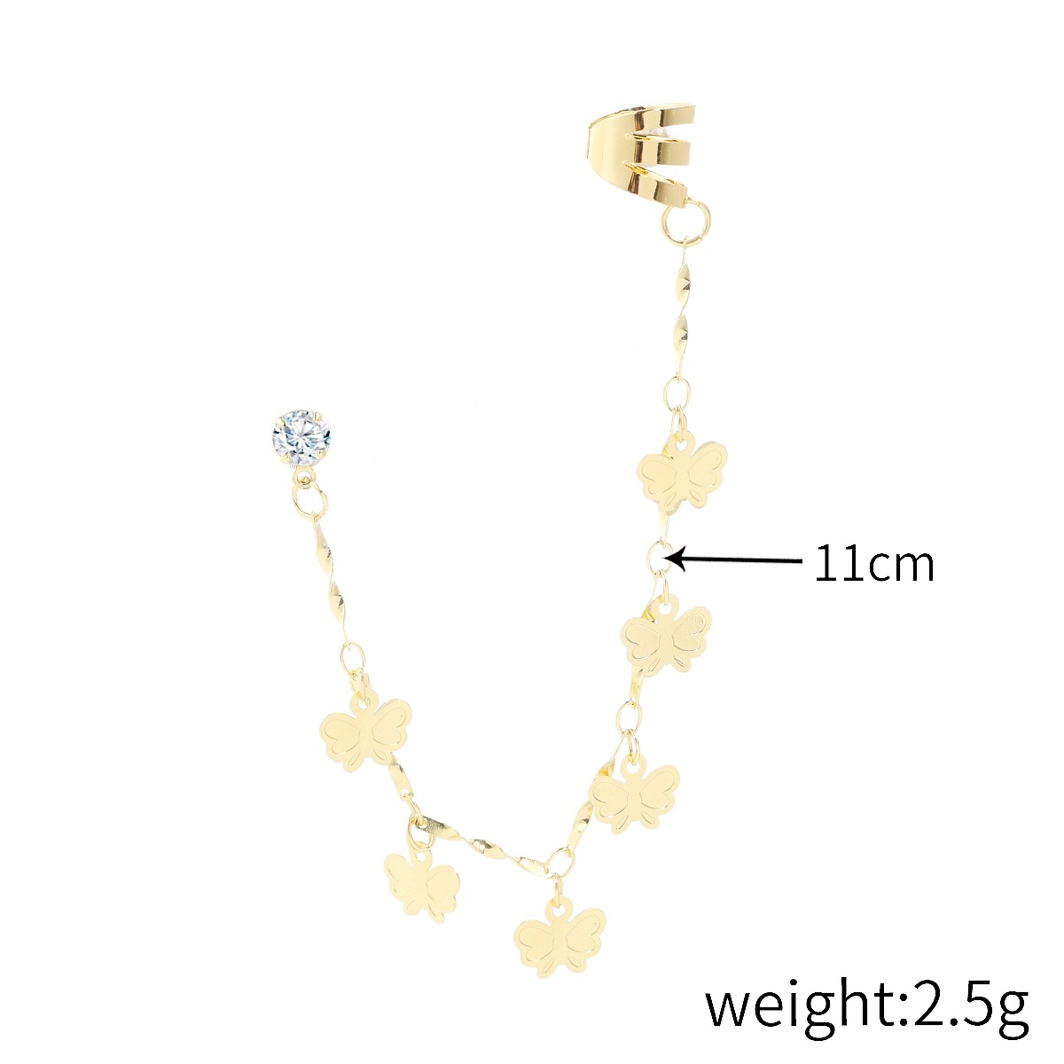 butterfly earrings Summer long exaggerated large cross border earrings High grade metal oil drop butterfly earrings_voghion.com