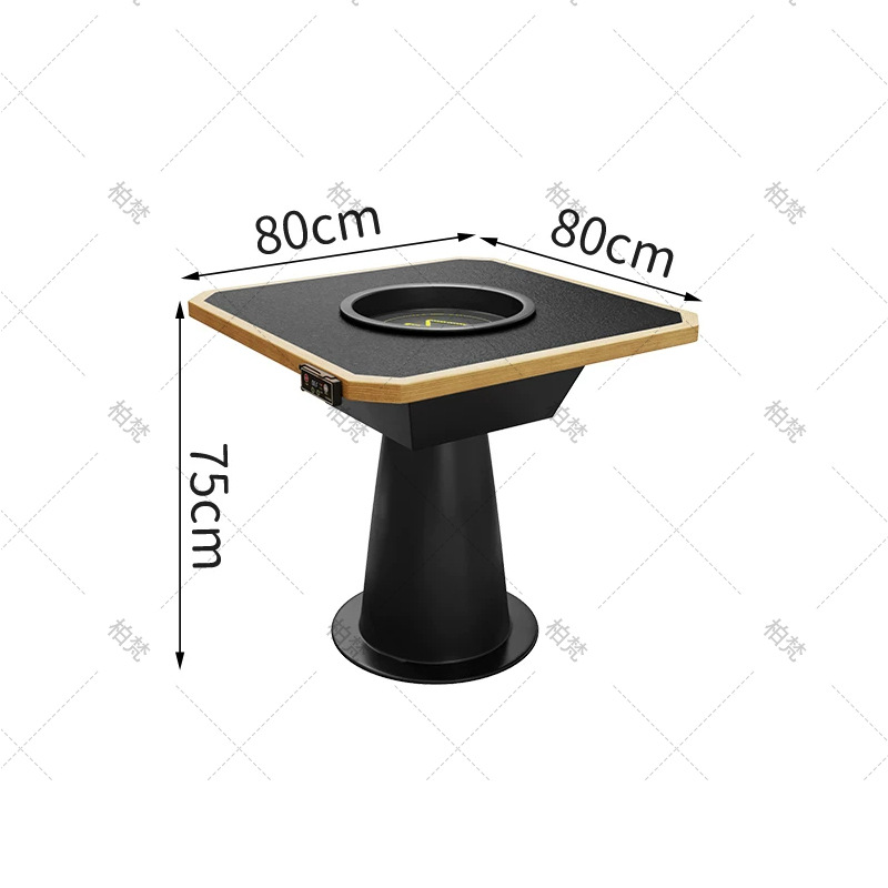 Mei Guoyun Guichuan Mountain Wildwind Restaurant tarjeta de mesa de mármol de madera maciza olla caliente silla estufa electromagnética integrada comercial