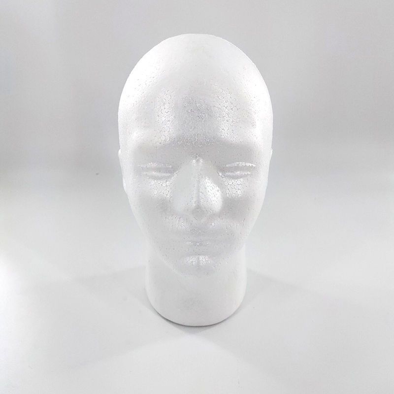 男性と女性の泡人頭、泡人頭、ディスプレイ用偽泡頭型、ウィッグモデルヘッド、男性用ヘッド型|undefined