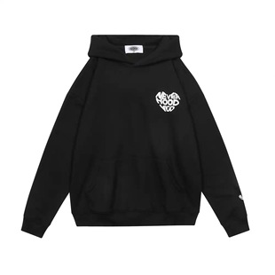 American Trendy Foam Letter Printed Hooded Sweatshirt for Men and Women, Hip-Hop Loose Jacket for Couples, Customizable Pattern and Size