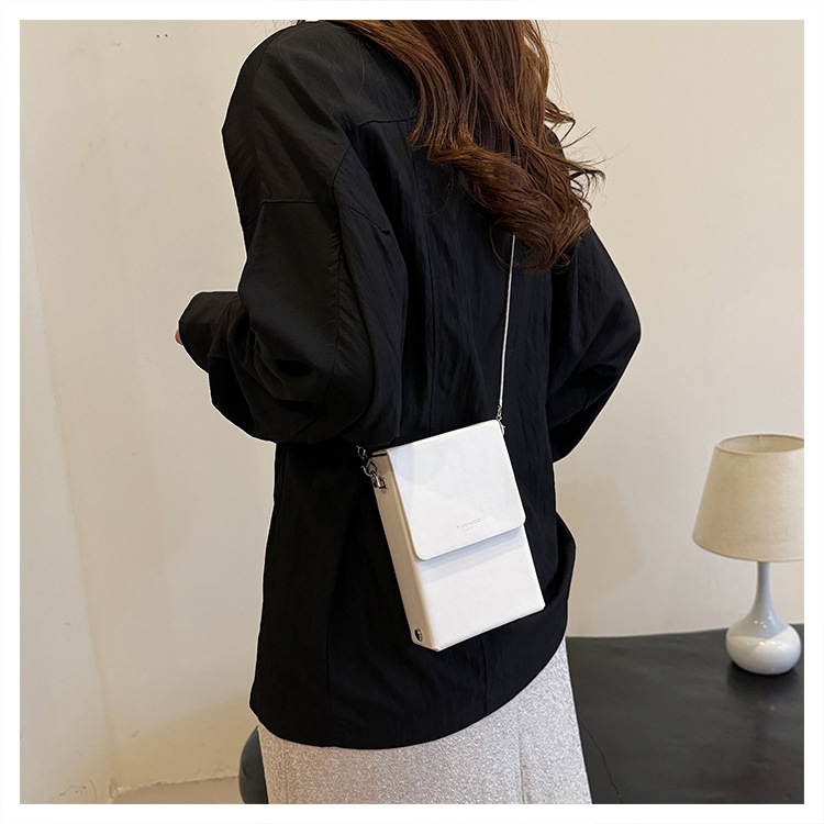 Damen Umhängetasche Mini Handytasche Rote Kettentasche Elegant_voghion.com