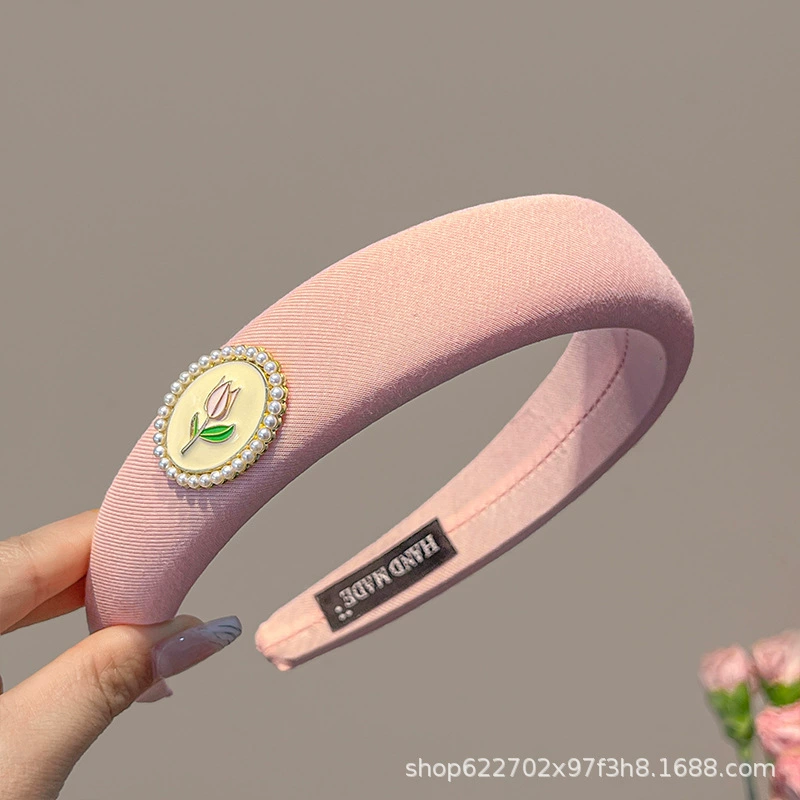 Headband non-slip sponge headband, new 2024 collection, face-wash hair accessory, pink/blue/white
