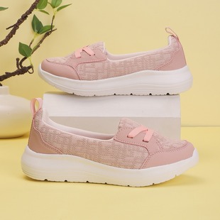 Cross-border Hot 2024 Slip-on Lazy Shoes Slip-on Four Seasons Casual Women's Shoes Mother Shoes Low-top Flat Walking Shoes