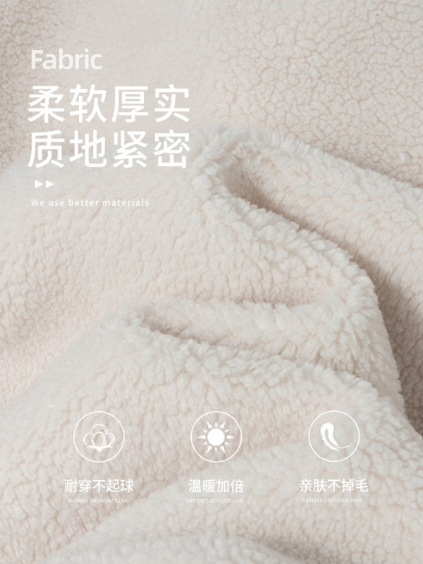 羊羔毛外套卫衣女小个子摇粒绒加绒加厚上衣秋季2025新款连帽穿搭|undefined