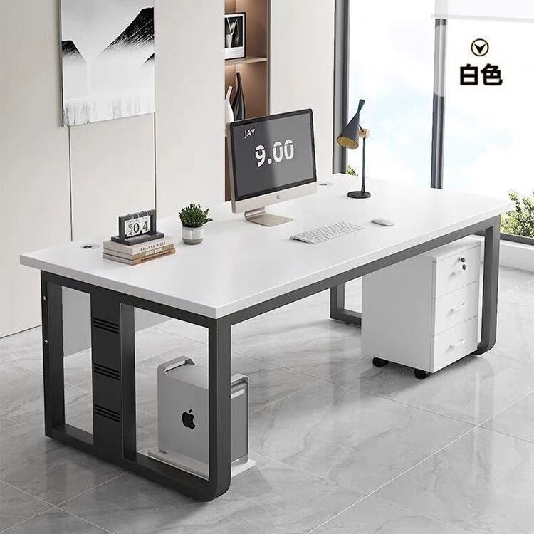 Simple office desk for home use, computer desk for bedroom, study desk and chair set, desktop simple office desk, staff workstation Simple office desk for home use, computer desk for bedroom, study desk and chair set, desktop simple office desk, staff workstation