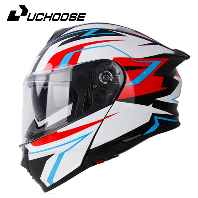 Casco de motocicleta, casco abatible, universal para todas las estaciones, cierre abatible, auriculares Bluetooth, equipo de conducción, casco de seguridad estilo americano