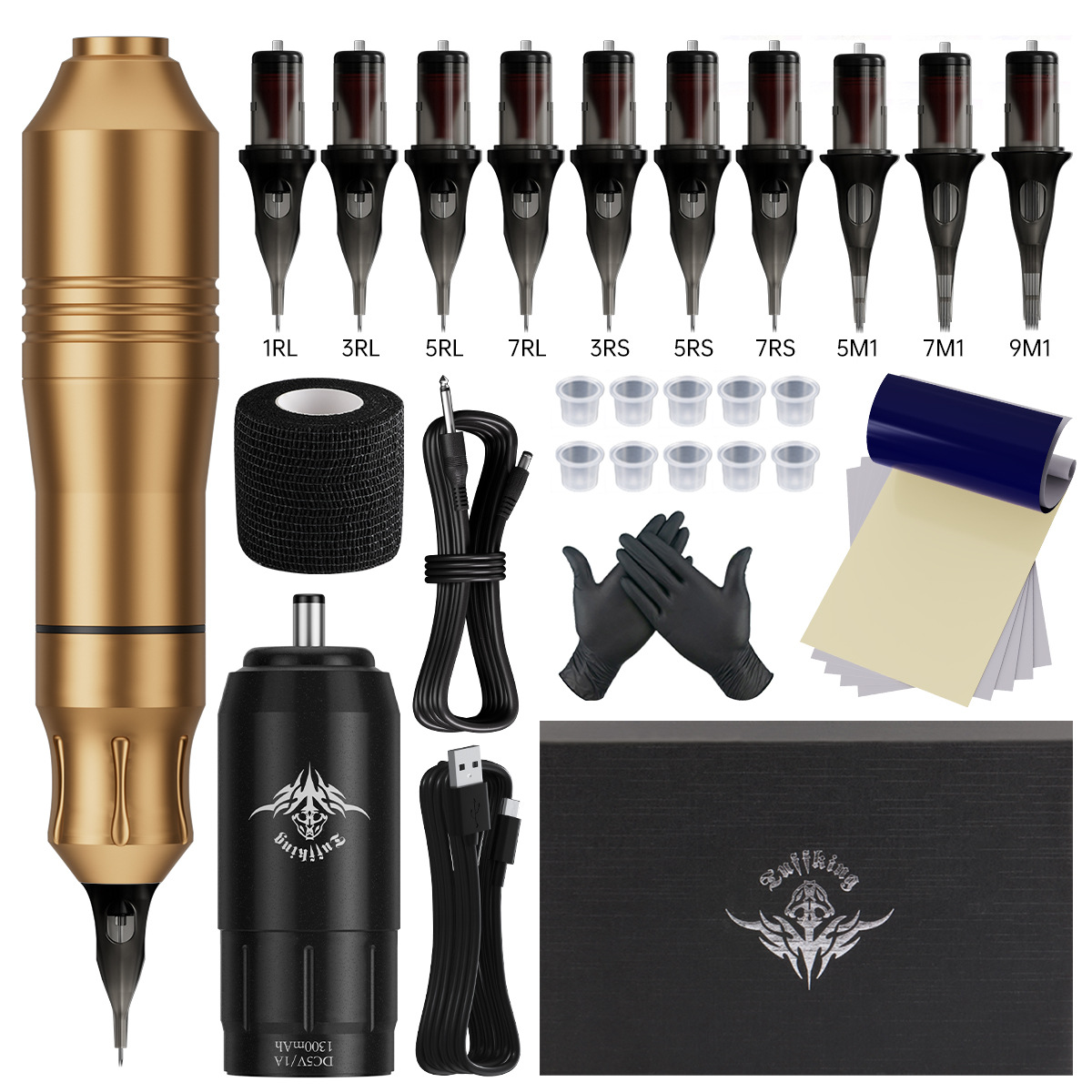 Traje de tatuaje transfronterizo equipo principiante conjunto completo línea de corte niebla tatuaje herramienta máquina de tatuaje traje ventas directas de fábrica