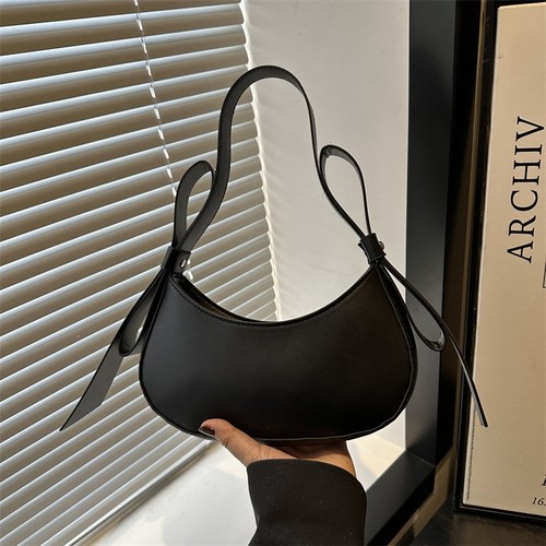 2025 Korean Summer New Simple Viral Candy Color Half Moon Saddle Bag Shoulder Crossbody Small Bag for Women