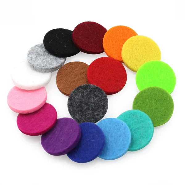 in stock stock round aromatherapy cotton/fiber cotton core can drop essential oil for 20/25/30MM aromatherapy pendant