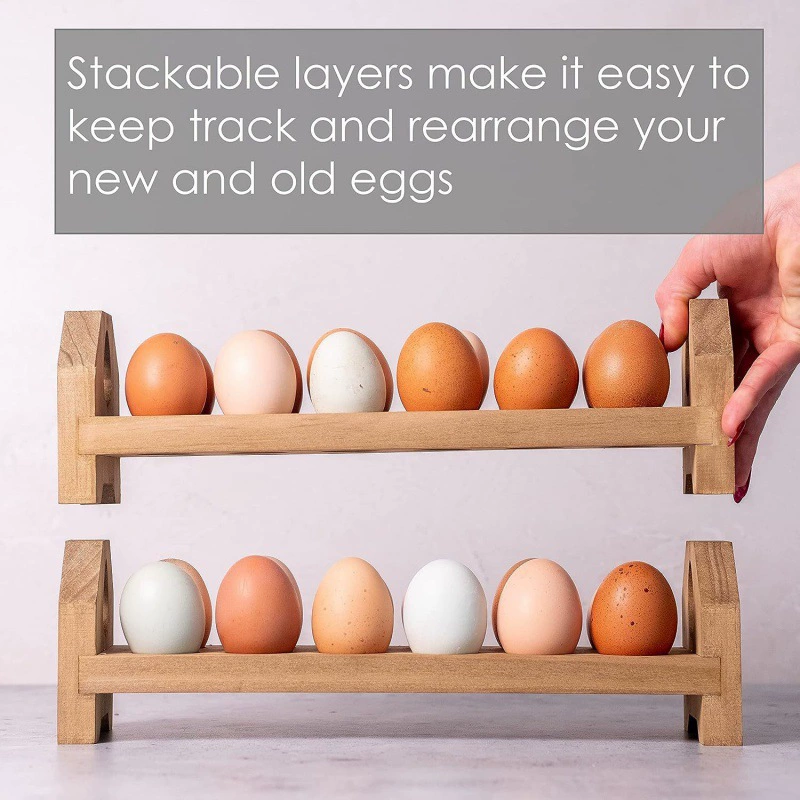 Wooden egg support kitchen countertop storage and storage of egg storage rack shop shelf display rack wooden eggs rack