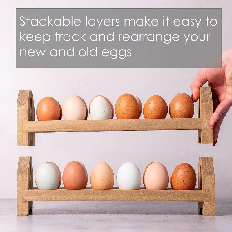 Wooden egg support kitchen countertop storage and storage of egg storage rack shop shelf display rack wooden eggs rack