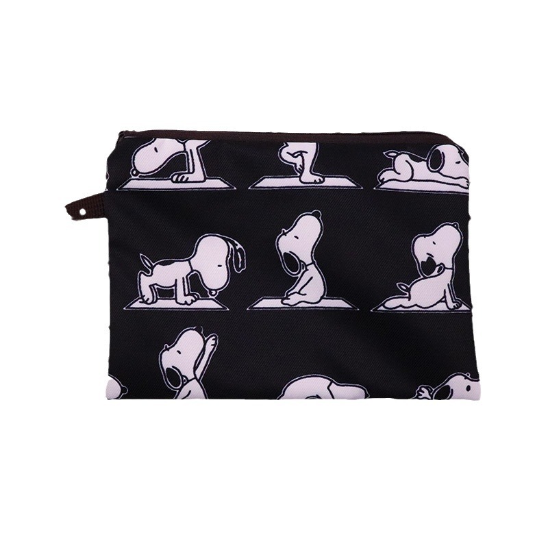 Lona gruesa de dibujos animados Snoopy lindo mano Correa muñeca cremallera teléfono móvil cambio clave bolsa cosméticos lápiz caso