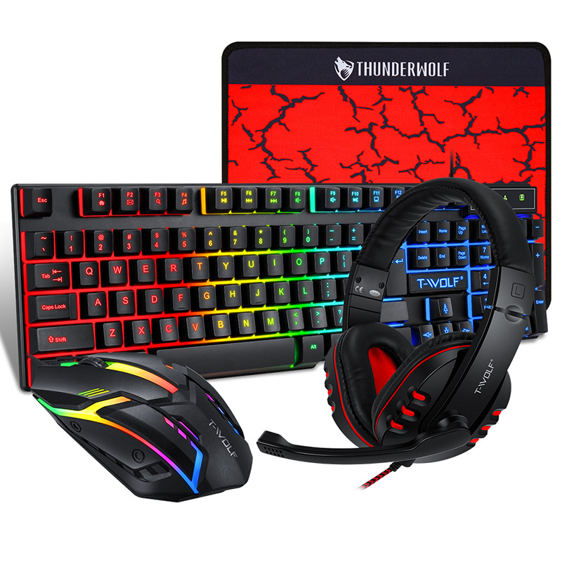 Thunderwolf T800 Keyboard Mouse Combo With Gaming Lighting_voghion.com