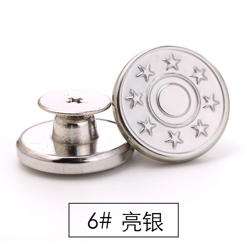 Botón de los pantalones vaqueros botón de la cintura ajustable desmontable modificación de la cintura artefacto redondo hebilla de metal pantalones fijos