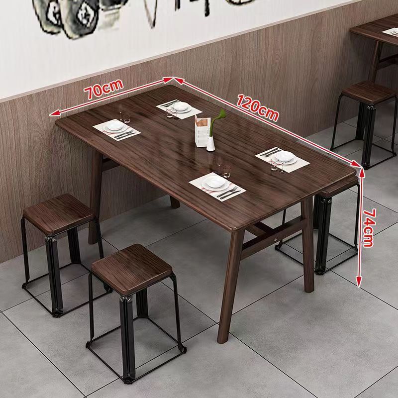 快餐店桌椅组合面馆早餐店经济型饭桌食堂员工商用餐饮长方形桌子|undefined