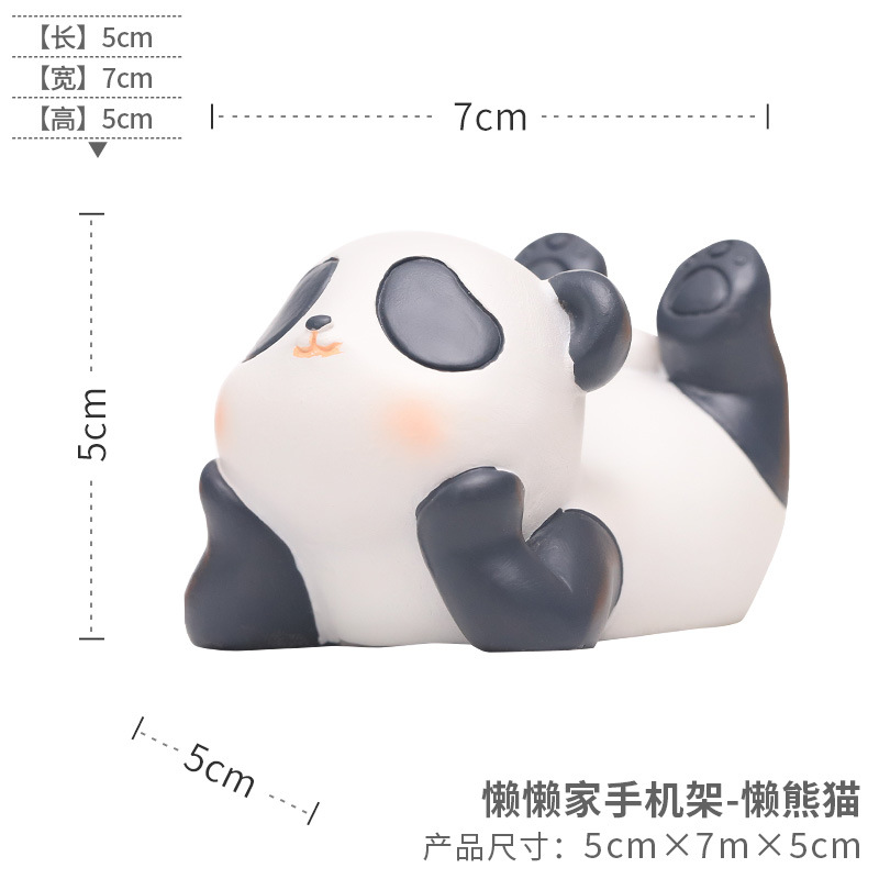 If The Creative Cartoon Panda Mobile Phone Holder Ornaments Home Decorations Living Room Desktop Decoration Mobile Phone Holder