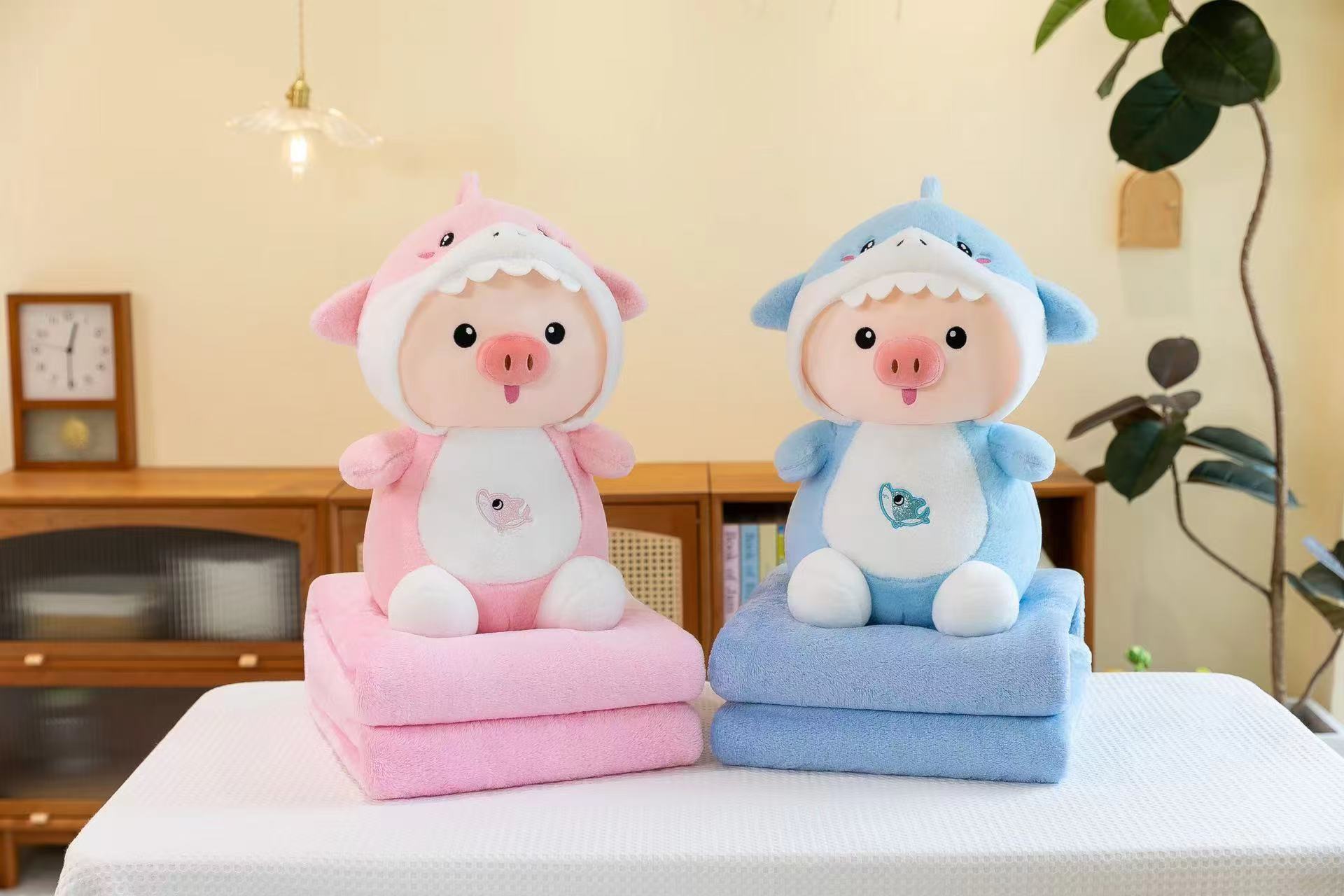 Manta de peluche 2 en 1 – Muñeca y edredón – Ideal para siesta en oficina