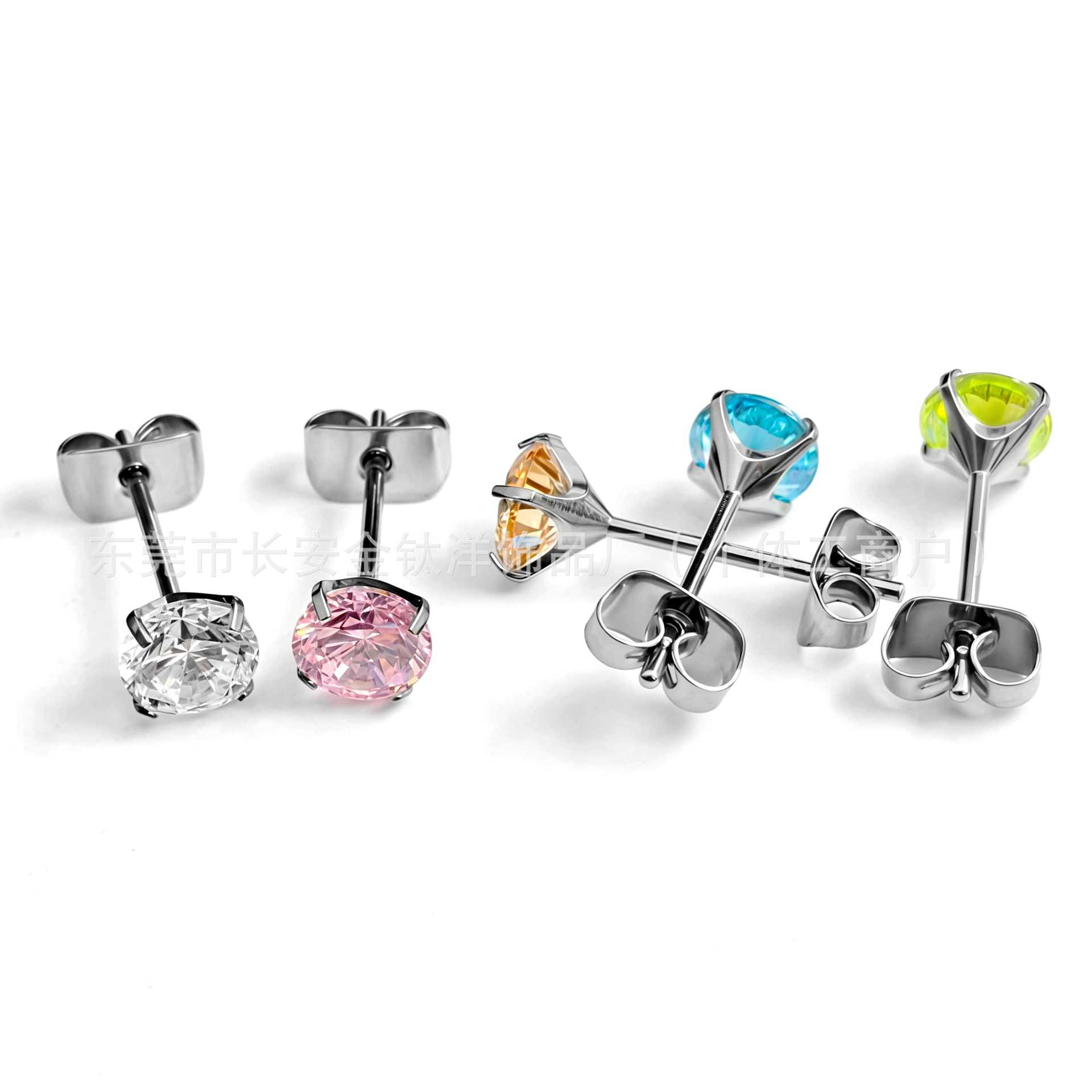 G23 Titanium 0.8mm Ear Stud Claw Set 5A Zircon Cartilage Labret Stud Body Piercing Jewelry detail image 8