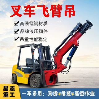 叉车飞臂吊3吨5液压改装吊臂起重机前臂吊伸缩臂吊集装箱高强度