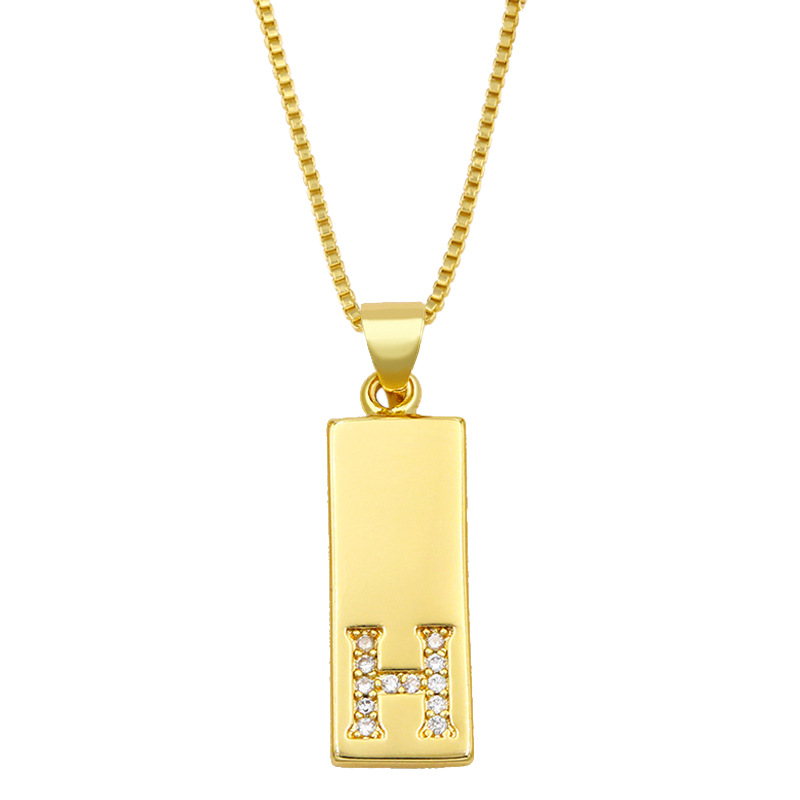 Collier Simple Rectangle 26 Lettres display picture 24