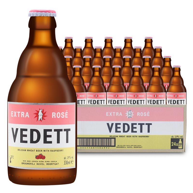 国产 白熊玫瑰红果味啤酒500ml330ml24瓶整箱装