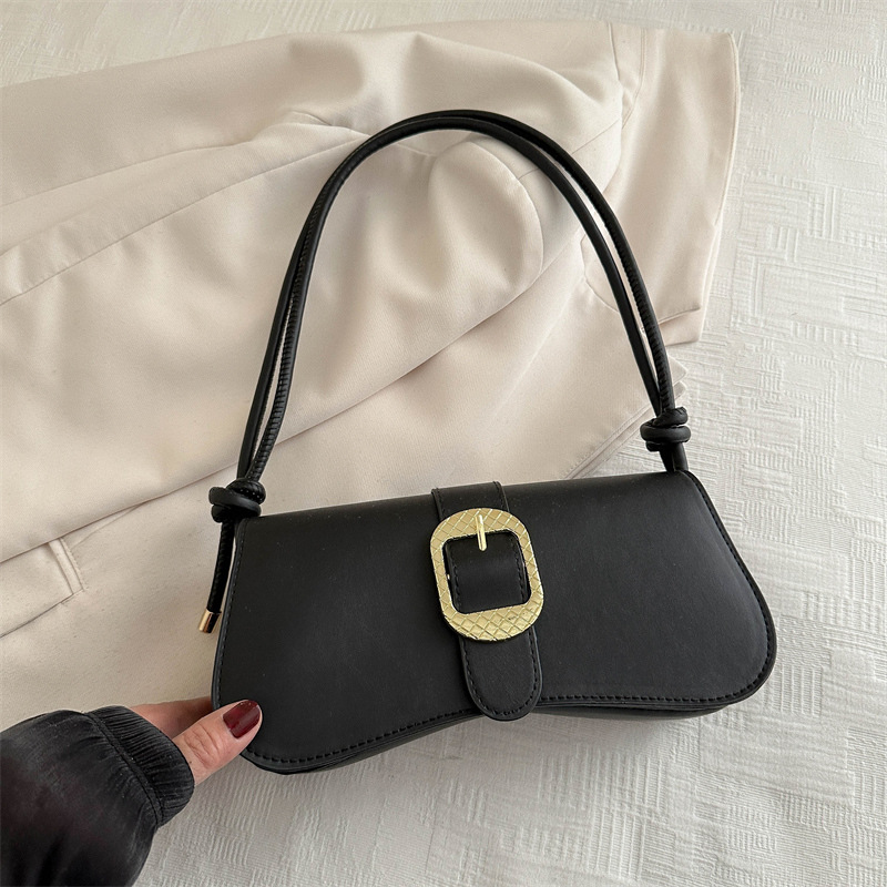 Coreana versátil 2024 invierno nicho de diseño de trabajo retro viaje de alto valor de cara bolsas de hombro bajo la braza de una pequeña bolsa cuadrada de moda