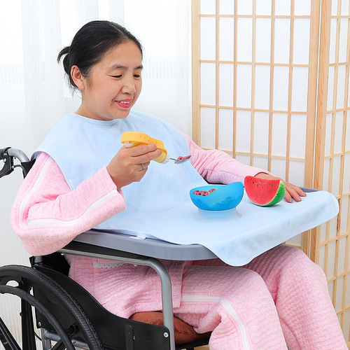 Bamboo fiber bibs are waterproof and durable for the elderly who are bedridden for eating and eating, saliva napkins are waterproof and leakage