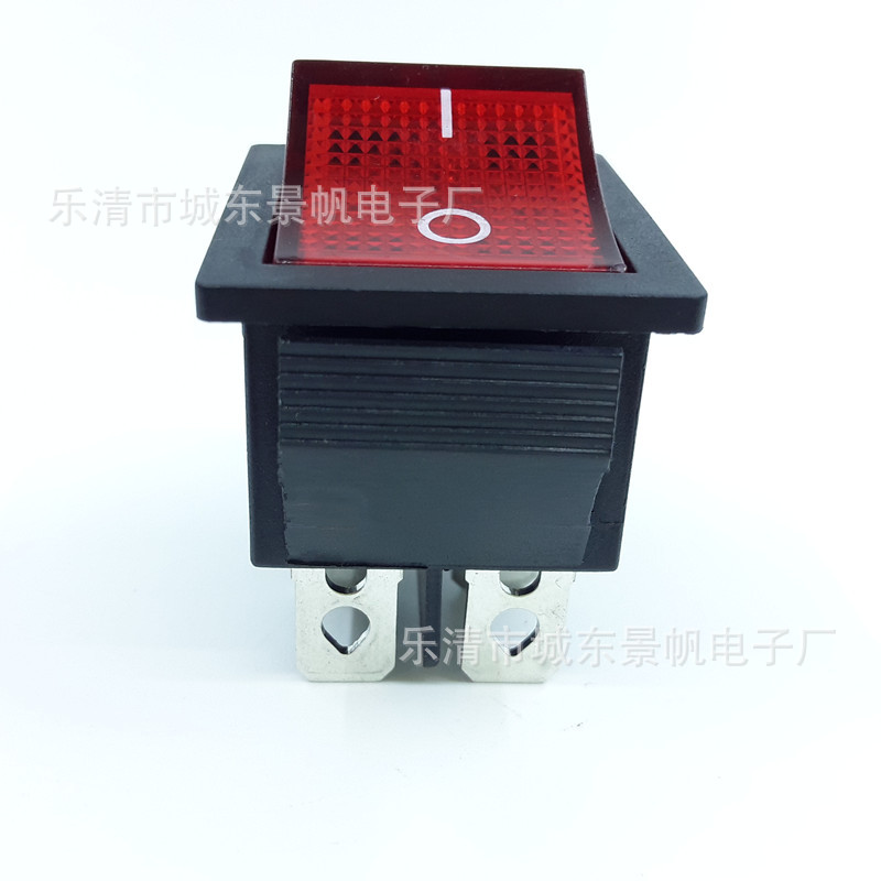 船型开关kcd4带灯船型开关4脚两档翘板开关KCD4控制开关 总机开关