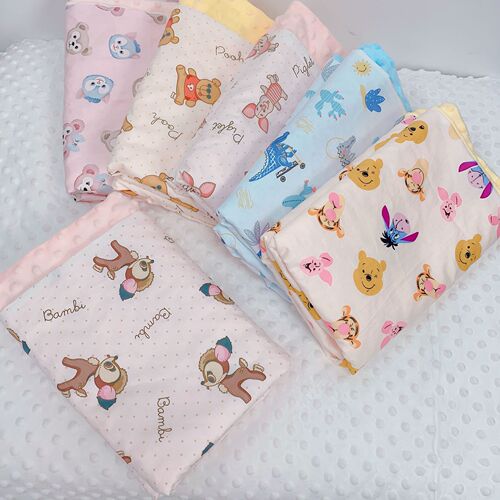 Cotton Children's Four Seasons Beans Bean Blanket Plush Soothing Warm Clothing Beans Bean Blanket Spring and Autumn Double Layer Infant Cover Short Plush Blanket