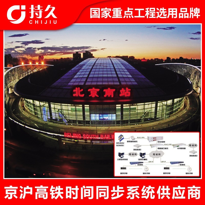 北京火车南站区域子母钟高铁时钟时间同步系统铁路交通解决方案
