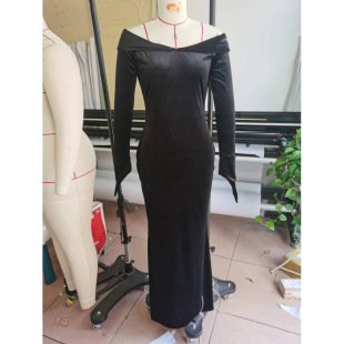 2022 New Style Gold Velvet Elegant Commuter High Waist Hip Long Skirt