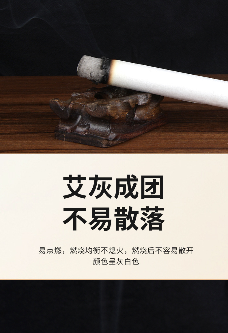 Aged Moxa Stick Ai Tiao 5 Year Mugwort Wool Hand Rolled Moxibustion Bar 50:1 Ratio in use