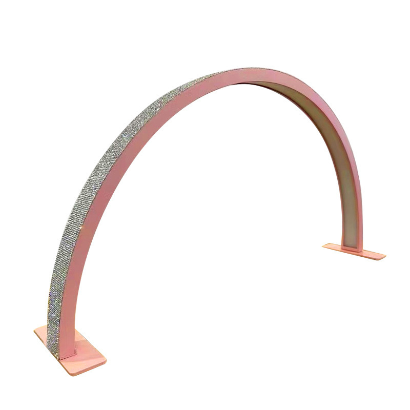 Transfronterizos media luna belleza manicura lámpara de cinta perforación soporte sin sombra luna curva belleza lámpara manicura luz de mesa belleza