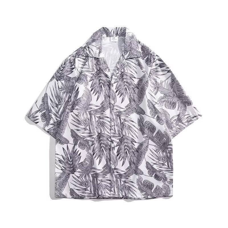 New Cuban Collar Hawaiian Short Sleeved Floral Shirt For Men, Summer Beach Shirt, Loose Fit And Versatile._viptrois.com