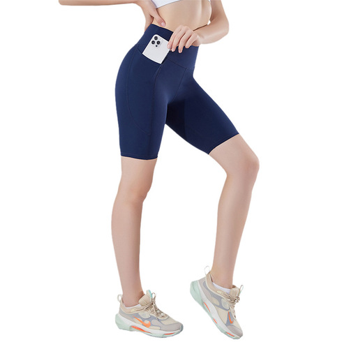 2026 women's yoga pants, fitness quarter pants, autumn and winter new style, can be worn externally, lifting hip and high waist elastic tight shorts