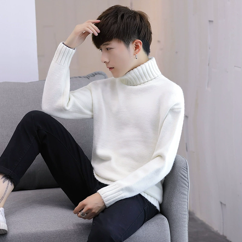 Demi-season sweater, thermal underwear, knitted long-sleeve, Korean style