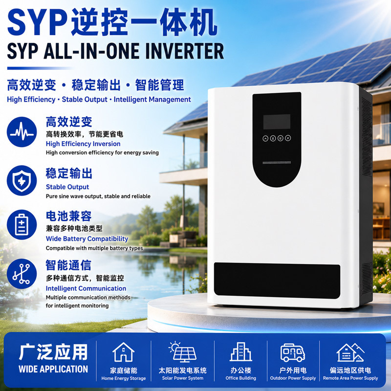Inverter solar todo en uno controlador MPPT inverter de almacenamiento de energía fuera de la red 12 / 24V onda sinusoidal pura control inverso