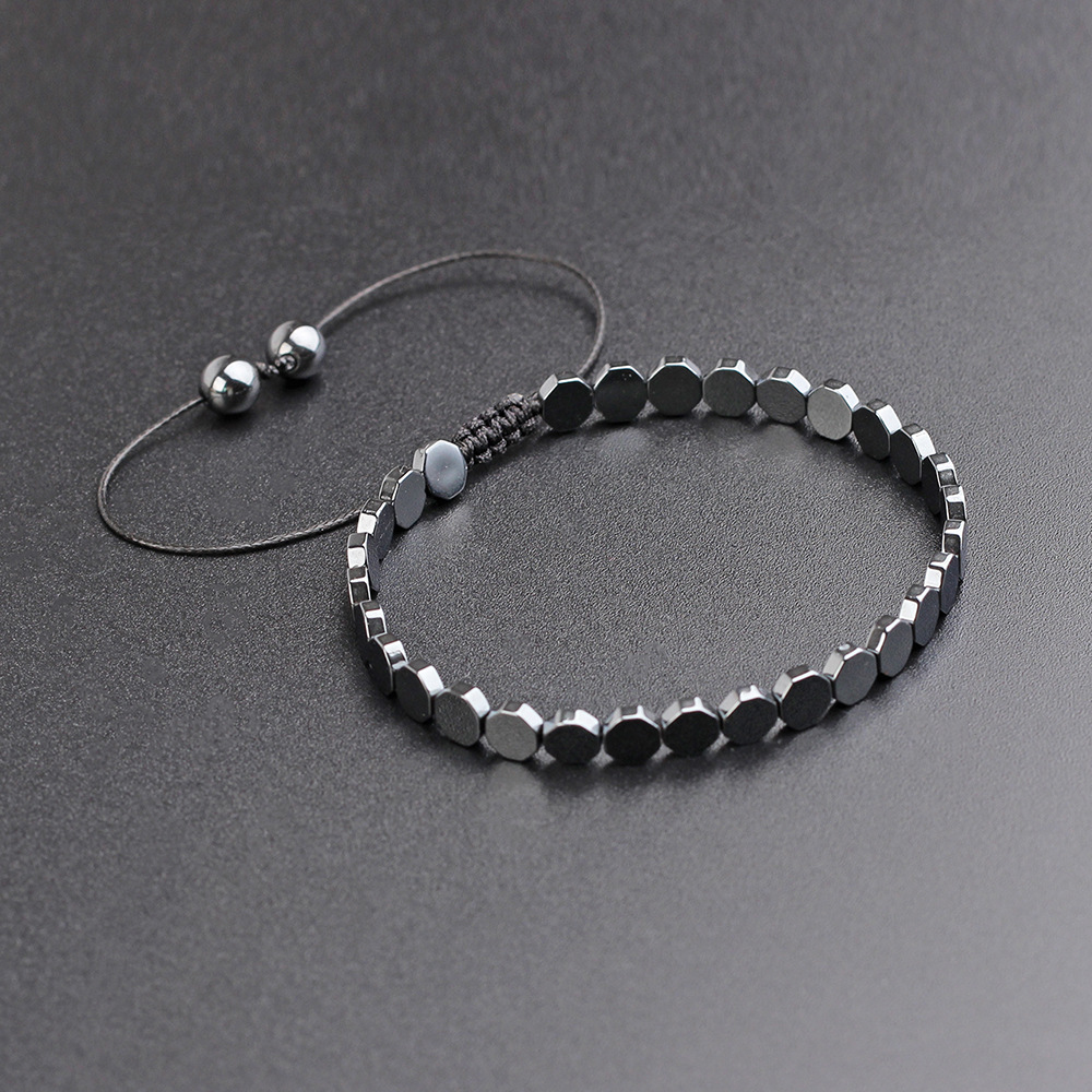 Bracelets Classification Casual Geometric Heart Shape Haematite Men's Bracelets Men's Chain Bracelets