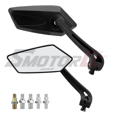 Motorcycle Modified Rearview Mirror Reverse Rear Mirror Reflector Fuxi Old Koso Mirror Little Turtle King Electric Vehicle Rearview Mirror (Motorcycle rearview mirror) - a-pair-black