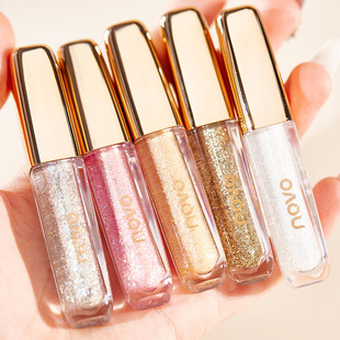 Novo5460 Crystal Cone Sparkling Fine Shimmer Eyeshadow Sparkling Glitter Explosive Silkworm Brightening Liquid Monochrome Eyeshadow Liquid