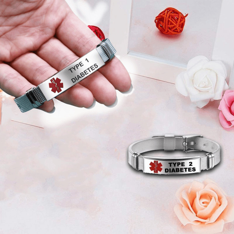 Amazon transfronterizo type2 diabetes pulsera de advertencia reloj pulsera ajustable