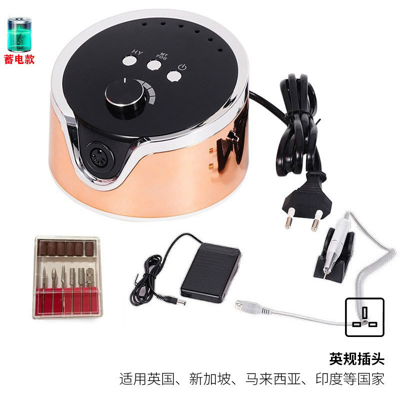 Pulitzador de uñas transfronterizas, pulitador de uñas conveniente de carga, pulitador de uñas profesional de eliminación de piel muerta 45000RPM