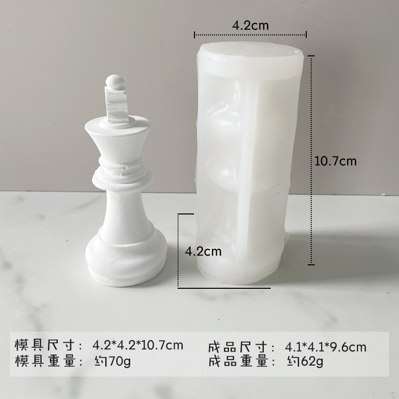 Jiahuimei ajedrez aromaterapia vela molde de silicona piezas de ajedrez DIY fragante piedra yeso epoxi decoración herramienta abrasiva